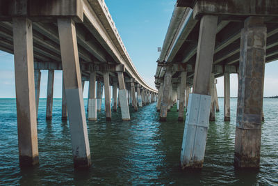 Pier over sea against sky