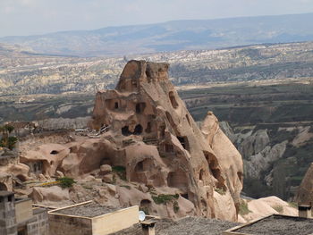 Aerial view of rock formation