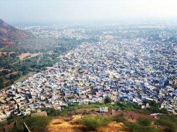 High angle shot of townscape