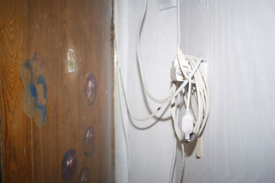 Close-up of door knocker on wall