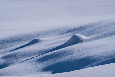 Scenic view of snow covered land