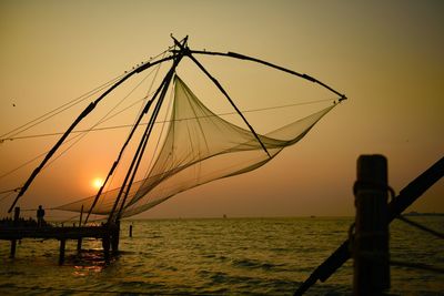 Chinese fishing nets in cochin, kerala