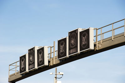 Variable message signs over the street