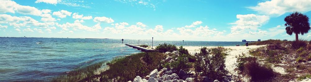 Panoramic shot of sea against sky