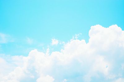 Low angle view of clouds in blue sky
