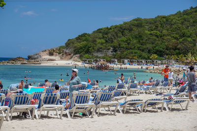 Group of people on beach