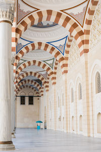 Architectural details of the courtyard of camlica mosque in istanbul.