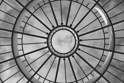 Directly below shot of spiral staircase