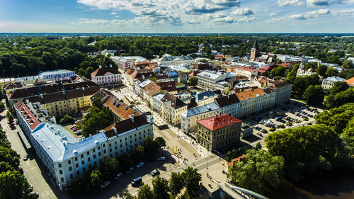 High angle view of estonia 