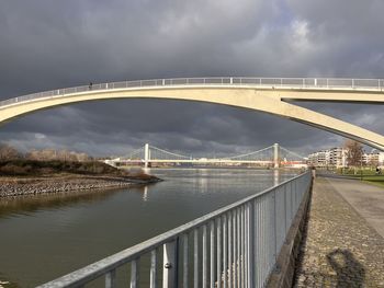 Bridge over river against sky