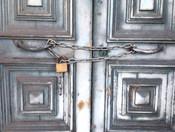 Close-up of closed door