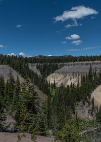 Scenic view of landscape against blue sky