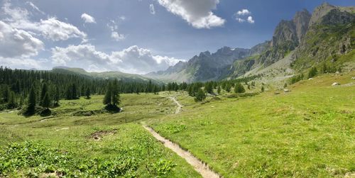 Panoramic view of landscape against sky