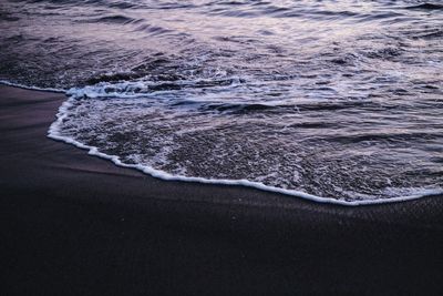 Water on shore at beach