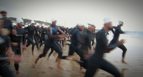 Group of people in stadium