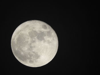 Low angle view of moon in sky