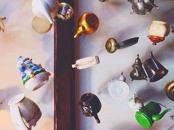 Close-up of objects on table