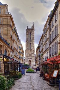 Street amidst buildings in town