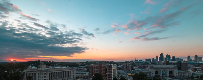 City at sunset