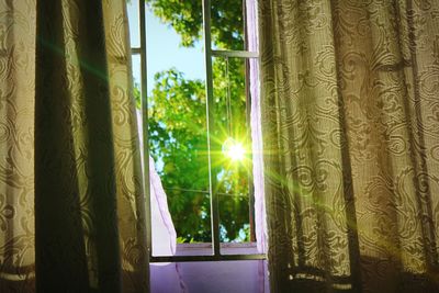 Sunlight seen through window at home