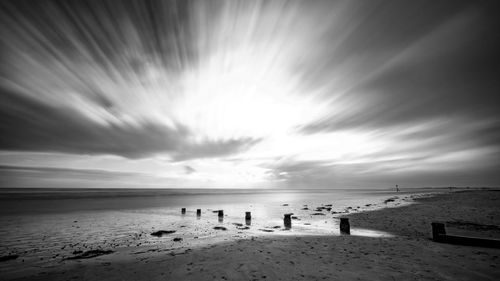 Clouds in motion at the beach