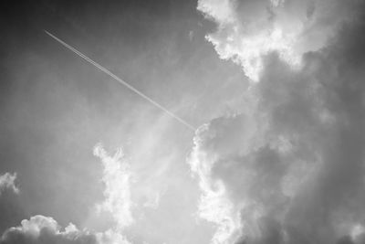 Low angle view of cloudy sky