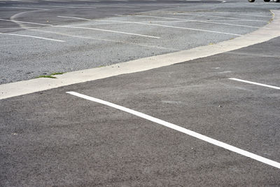 High angle view of road