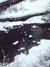 Scenic view of snow covered landscape