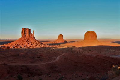 Scenic view of desert against sky