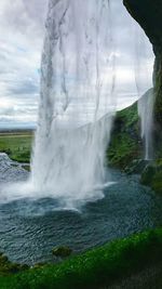 Scenic view of waterfall