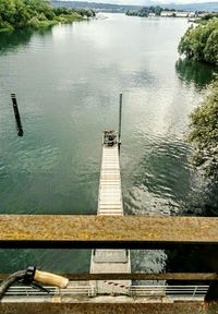 High angle view of lake