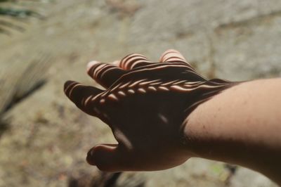 Close-up of human hand