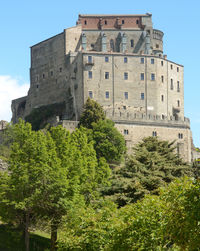 Low angle view of historical building against sky