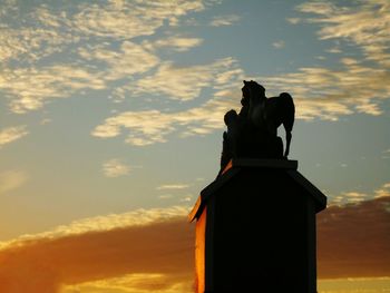 Low angle view of sky at sunset