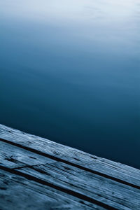 Scenic view of sea against blue sky