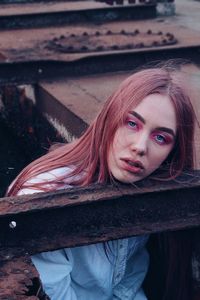 Portrait of beautiful redhead woman