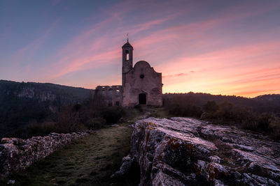 Church castle sunset sky colors