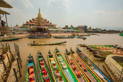 Panoramic view of buildings against sky