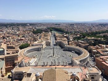 High angle view of st peters square in city