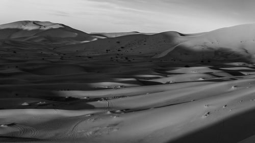 Scenic view of desert against sky