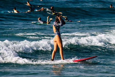 Woman in sea