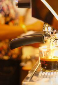 Close-up of coffee on table