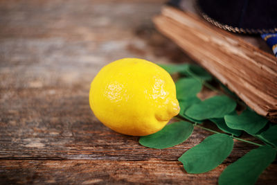 Close-up of fruit on table