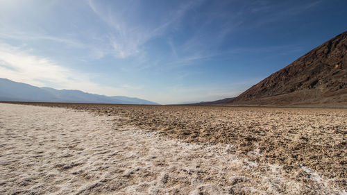 Scenic view of desert against sky