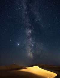 Milky way scene in the desert.