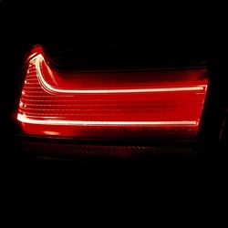 Close-up of illuminated red lights at night