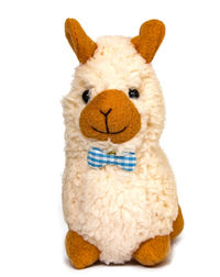 Close-up of a stuffed toy over white background