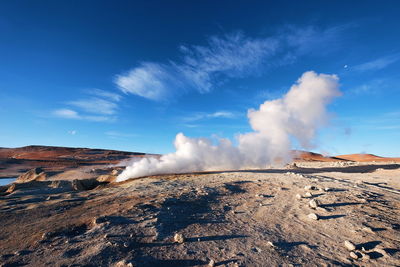 Scenic view of clouds over landscape