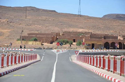 View of road passing through city