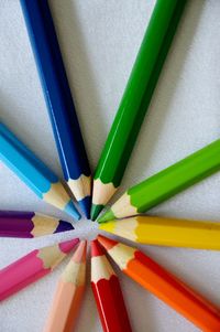 Close-up of colorful pencils